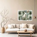 Ver imagem 1 de Quadro Decorativo Tropical Arara Branca - 50x70cm:moldura Branca