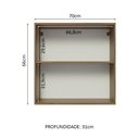 Ver imagem 4 de Armário Aéreo 70 cm 2 Portas Rustic Glamy Madesa