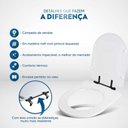Ver imagem 5 de Assento Sanitário em Mdf Carrara Branco para Bacia Deca com Ferragem Preta