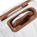 Ver imagem 4 de Mala de Viagem Abs Grande Rígida Bege e Rodas Giro 360