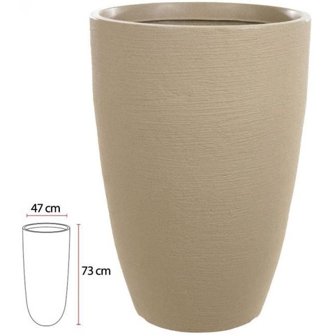 Vaso Conico Veneza Areia 73cm