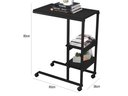 Ver imagem 2 de Mesa Auxiliar para Sofá Cama com Rodízios e Prateleiras Fit