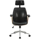 Ver imagem 6 de Cadeira para Escritório presidente Giratória Office Natural Polaris Corano R01 Preto - Lyam Decor