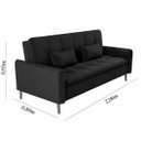 Ver imagem 2 de Sofá Cama 4 Lugares Veludo Donna 