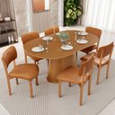 Ver imagem 2 de Mesa para Sala de Jantar Valência com 06 Cadeiras Sala de Jantar Dara L02 Couríssimo Canela - Lyam