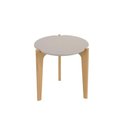 Ver imagem 3 de Mesa Lateral Tchequia Off White Perolizado/freijo