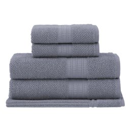 Jogo Toalha de Banho Frape 5 Peças Buddemeyer Cinza 1814 - 1 Jogo Toalha de Banho Frape 5 Peças Buddemeyer Cinza 1814 - 1