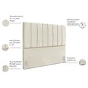 Ver imagem 4 de Cabeceira Estofada Carla 140 Suede Bege