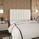 Ver imagem 3 de Cabeceira Estofada Carla 140 Suede Bege