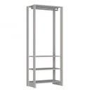 Ver imagem 3 de Closet Modulado 2 Peças com 2 Cabideiros e 3 Nichos Yes Branco/Marrom