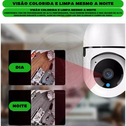 Câmera de Segurança Lâmpada IP Wi-fi 360 Infravermelho 1080P - 6
