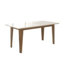 Ver mais imagens de Conjunto Sala de Jantar Mesa Retangular Liz com Vidro 160cm 6 Cadeiras Josi Marrom/Carvalho/Bege/Off White