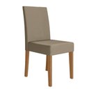 Ver imagem 6 de Conjunto Sala de Jantar Mesa Retangular Liz com Vidro 160cm 6 Cadeiras Josi Marrom/Carvalho/Bege/Off White