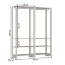 Ver imagem 2 de Closet Modulado 2 Peças com 2 Cabideiros e 3 Nichos Yes Marrom