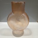 Ver imagem 6 de Vaso Decorativo Enfeite Planta Caracol Vidro 24x17x6cm Âmbar