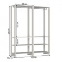 Ver imagem 2 de Guarda-Roupa Modulado Closet 2 Peças com 2 Cabideiros e 3 Nichos Yes Preto