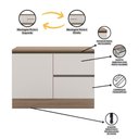Ver imagem 7 de Cozinha Modulada Etna 5 Peças com Tampo 6 Portas Poliman Móveis