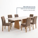 Ver mais imagens de Conjunto Sala de Jantar 6 Lugares Retangular Tampo MDF 160x80cm Mesa Lyra e Cadeiras Carol
