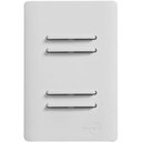 Ver imagem 1 de 2 Interruptores Simples e 2 Interruptores Paralelos com Placa 4x2 Branca da Linha Novara - Dc-1100/1