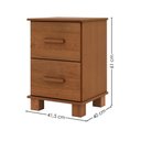 Ver imagem 4 de Cama Casal 1149c 2 Mesa de Cabeceira 1137c Madeira Macica Taeda Castanho Festra