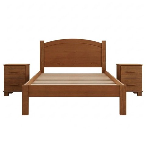 Cama Casal 1149c 2 Mesa de Cabeceira 1137c Madeira Macica Taeda Castanho Festra