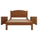 Ver imagem 1 de Cama Casal 1149c 2 Mesa de Cabeceira 1137c Madeira Macica Taeda Castanho Festra
