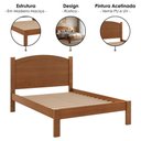 Ver imagem 5 de Cama Casal 1149c 2 Mesa de Cabeceira 1137c Madeira Macica Taeda Castanho Festra