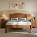 Ver imagem 2 de Cama Casal 1149c 2 Mesa de Cabeceira 1137c Madeira Macica Taeda Castanho Festra