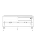 Ver imagem 5 de Buffet Aparador 4 Portas 1 Gaveta Ravi Nature Off White