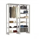 Ver imagem 1 de Closet Modulado 2 Peças com 1 Cabideiro e 9 Nichos Yes Branco/Marrom