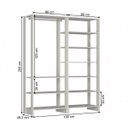 Ver imagem 2 de Closet Modulado 2 Peças com 1 Cabideiro e 9 Nichos Yes Marrom