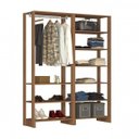 Ver imagem 1 de Closet Modulado 2 Peças com 1 Cabideiro e 9 Nichos Yes Marrom