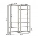 Ver imagem 2 de Guarda-Roupa Modulado Closet 2 Peças com 1 Cabideiro e 9 Nichos Yes Preto