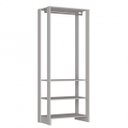 Ver imagem 3 de Closet Modulado 2 Peças com 1 Cabideiro e 9 Nichos Yes Branco/Marrom