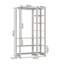 Ver imagem 2 de Guarda-Roupa Modulado Closet 2 Peças com 1 Cabideiro e 9 Nichos Yes Marrom