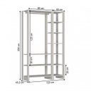 Ver imagem 2 de Guarda-Roupa Modulado Closet 2 Peças com 1 Cabideiro e 9 Nichos Yes Preto