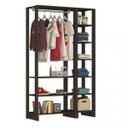 Ver imagem 1 de Guarda-Roupa Modulado Closet 2 Peças com 1 Cabideiro e 9 Nichos Yes Preto