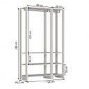 Ver imagem 2 de Closet Modulado 2 Peças com 2 Cabideiros e 6 Nichos Yes Branco