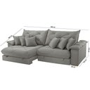 Ver imagem 5 de Sofá Ágata Linho Dois Módulos de 120cm B25 Meu Sofá Online A230 Linho Cinza