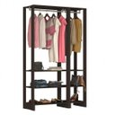 Ver imagem 1 de Guarda-Roupa Modulado Closet 2 Peças com 2 Cabideiros e 6 Nichos Yes Preto