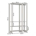 Ver imagem 2 de Guarda-Roupa Modulado Closet 2 Peças com 2 Cabideiros e 6 Nichos Yes Preto