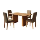 Ver imagem 4 de Mesa de Jantar 4 Lugares Orlando Ripado 210 cm Cinamomo/Mascavo - Panorama Moveis