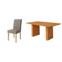 Ver imagem 6 de Mesa de Jantar 4 Lugares Orlando Ripado 210 cm Cinamomo/Mascavo - Panorama Moveis