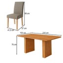 Ver imagem 5 de Mesa de Jantar 4 Lugares Orlando Ripado 210 cm Cinamomo/Mascavo - Panorama Moveis