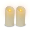 Ver imagem 1 de Kit C/ 2 Vela de Led Cintilante Grand Parafina Grande 25cm