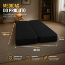 Ver imagem 3 de Colchão Solteiro Preto Dobrável D28 Macio Portátil