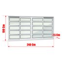 Ver imagem 4 de Janela Alumínio Elite c/Travessas 4 Folhas Moveis 100 x 240 V.Liso Branco Brimak