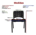 Ver imagem 3 de Cadeira Ergoplax Slim Fixa Preta C/ Assento Estofado Tubo 7/8