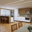 Ver imagem 1 de Cozinha Completa Modulada 8 Peças 10 Portas 10 Gavetas Norten Branco/Nature