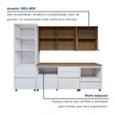 Ver mais imagens de Cozinha Completa Modulada 8 Peças 10 Portas 10 Gavetas Norten Branco/Nature